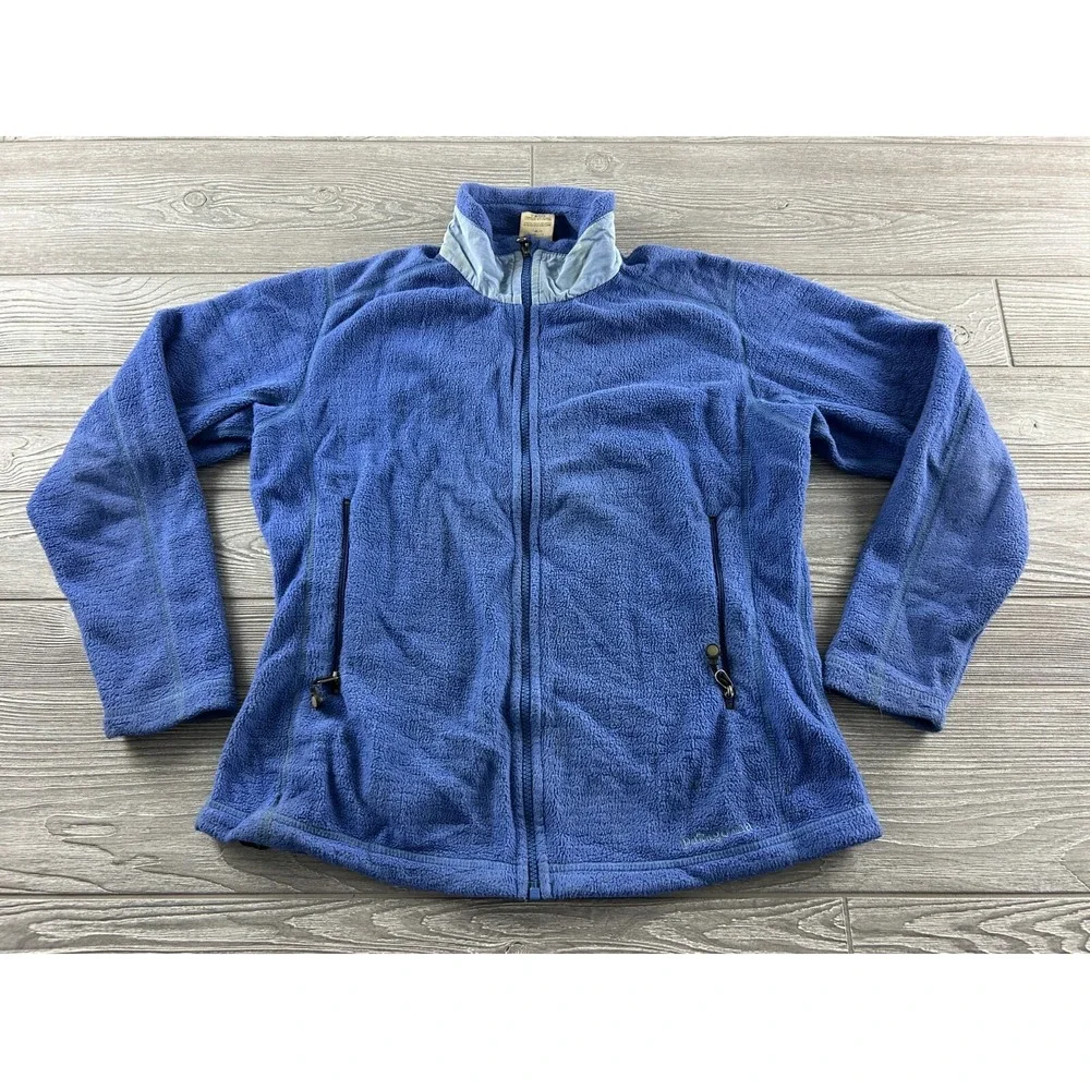 Patagonia Fleece Jacket Full Zip Mock Neck Blue Women's Size Medium